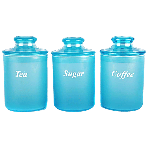 Buy Laplast Airtight Tea, Coffee & Sugar Container Blue, Plastic