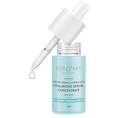 Dot & Key Water Drench Hydrating Hyaluronic Serum Concentrate - Acai Berry & Bulgarian Rose, 100% Safe, No Nasty Chemicals, 30 ml  100% Safe, No Nasty Chemicals