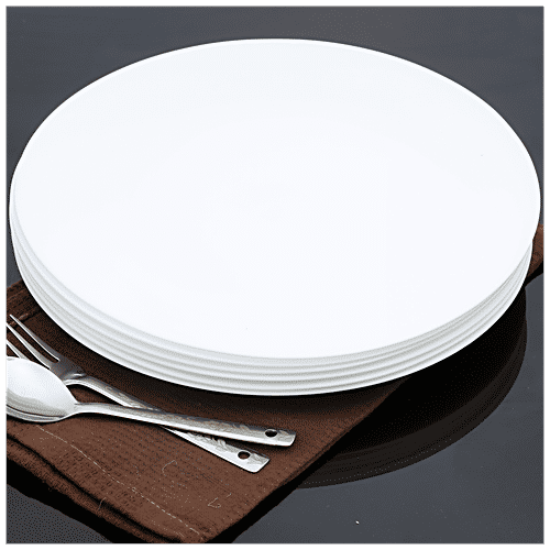 Buy Laopala Diva Opalware Dinner Plates Dishwasher Safe, Ivory Online