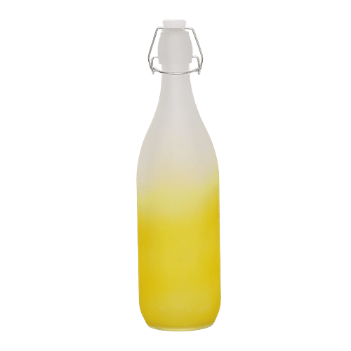 BB Home Glass Water Bottle With Dual Shade - Yellow, BB1375, 1 L  