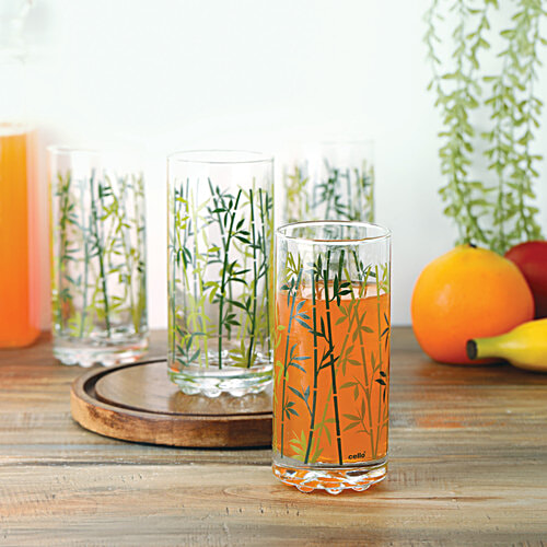 Buy Cello Dziner Empire Bamboo Tree Juice Water Glass Online at Best