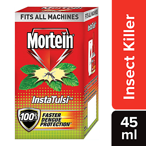 Mortein InstaTulsi Mosquito Repellent Liquid Refill, Fits All Machines, 45 ml (25% Extra)