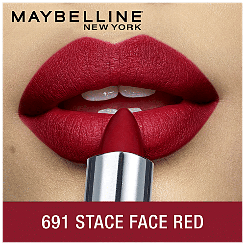 Maybelline New York Alice + Olivia Limited Edition Creamy Matte Lipstick - 691 Stace Face Red, 3.9 g