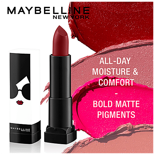 Maybelline New York Alice + Olivia Limited Edition Creamy Matte Lipstick - 691 Stace Face Red, 3.9 g