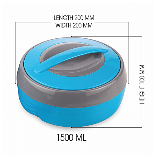 Asian Insulated Plastic Casserole For Roti/Chapati - Cosmos N Dlx, Blue, 1.5 L Box 