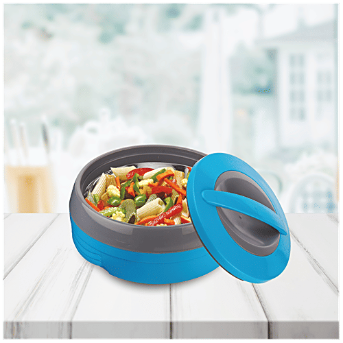 Asian Insulated Plastic Casserole For Roti/Chapati - Cosmos N Dlx, Blue, 1.5 L Box 