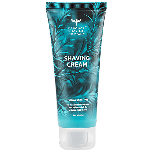 Bombay Shaving Company Shaving Cream With Tea Tree Oil, Aloe Vera & Menthol Extracts, 45 g  