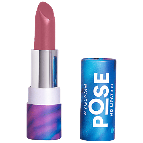 MyGlamm Pose-HD Lipstick - Lipstck 008, Nude Mauve, 4 g  