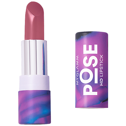 MyGlamm Pose-HD Lipstick - Lipstck 008, Nude Mauve, 4 g  