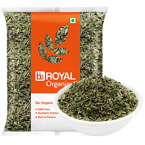 bb Royal Organic - Pudina Leaves Crushed, 50 g  GMO, Synthetic Pesticide Free