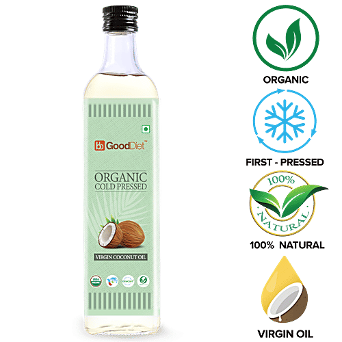 GoodDiet Organic Cold Pressed Virgin Coconut Oil, 500 ml  