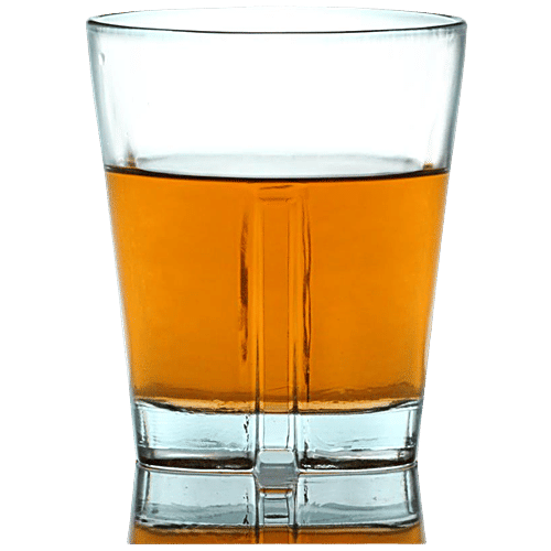 Ziva Whiskey Glasses - Transparent, 365 ml (Set of 6) Dishwasher Safe