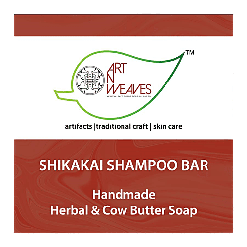 ArtNWeaves Shikakai Shampoo Handmade Herbal & Cow Butter Soap, 100 g  