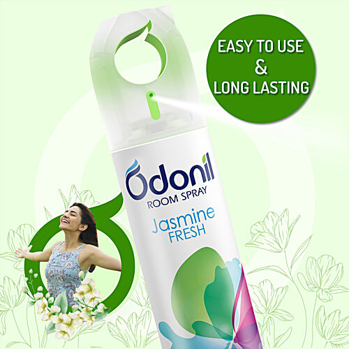 Odonil  Jasmine Fresh Room Spray, 220 ml  Refreshing Fragrance, Air Freshener For Home & Office