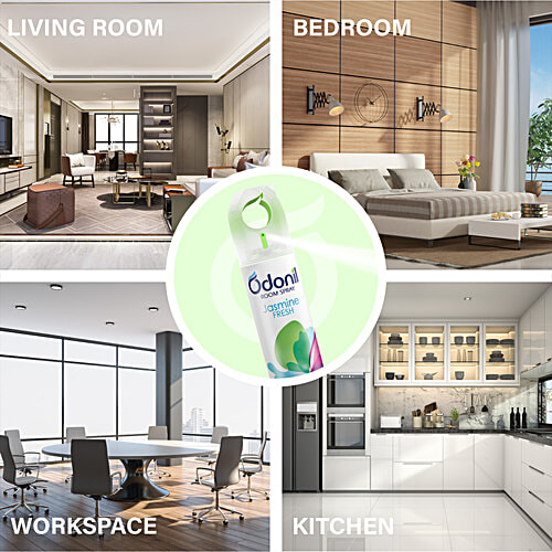 Odonil  Jasmine Fresh Room Spray, 220 ml  Refreshing Fragrance, Air Freshener For Home & Office