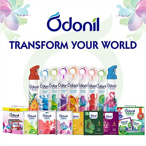 Odonil  Jasmine Fresh Room Spray, 220 ml  Refreshing Fragrance, Air Freshener For Home & Office