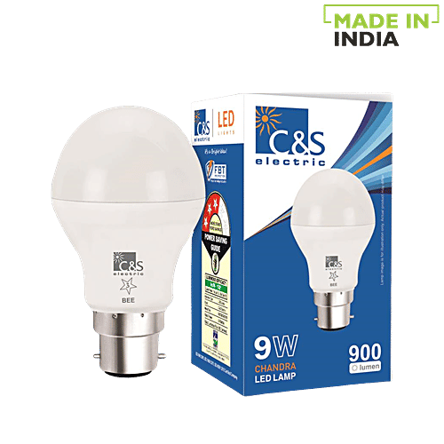 C&S Electric Chandra LED Lamp - Cool Daylight White, Round, 9 Watts, B22 Base, 1 pc  