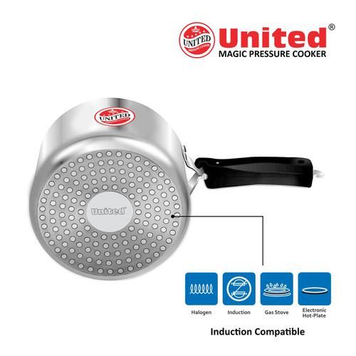 United Aluminium Inner Lid Pressure Cooker - Induction Base, 5 L