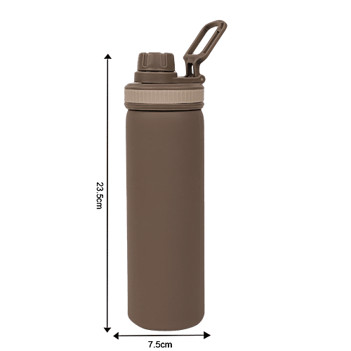 DP Glass Bottle With Plastic Outer - Brown, BB1302, 550 ml  