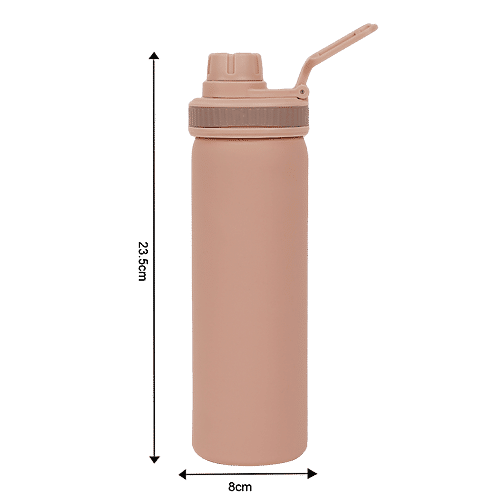 DP Glass Bottle With Plastic Outer - Beige, BB1302, 550 ml  