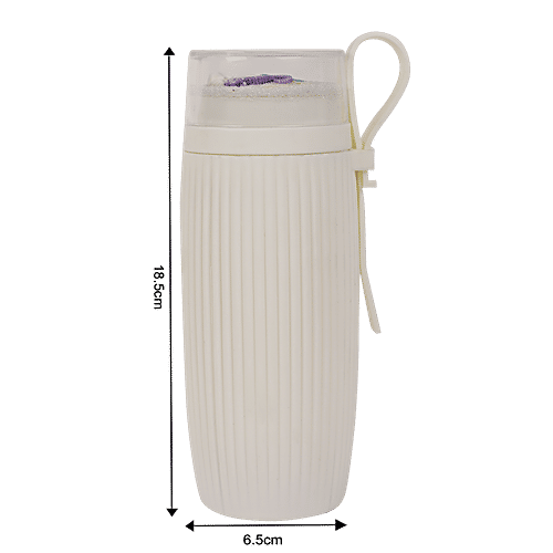 DP Glass Bottle With Plastic Cover - White, BB1307, 450 ml  