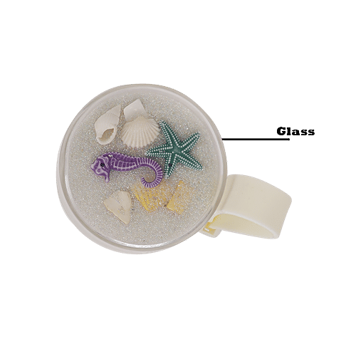 DP Glass Bottle With Plastic Cover - White, BB1307, 450 ml  