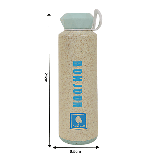 DP Glass Bottle With Plastic Outer - Blue Lid, BB1309, 380 ml  