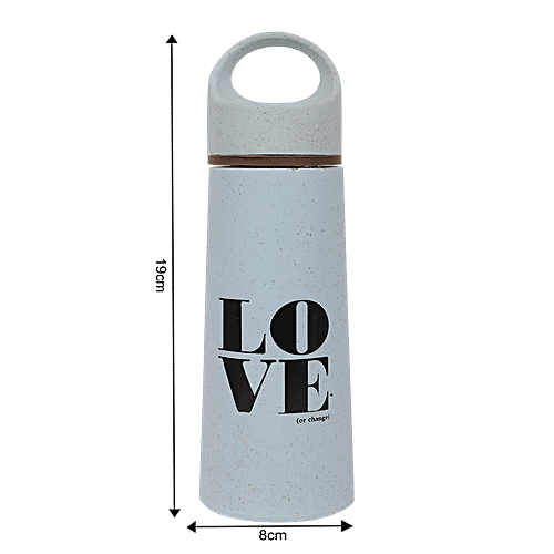 DP Glass Bottle With Plastic Outer - Sky Blue, BB1310, 400 ml  