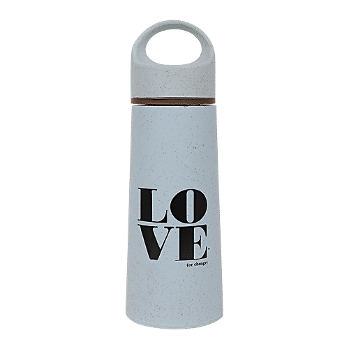 DP Glass Bottle With Plastic Outer - Sky Blue, BB1310, 400 ml  