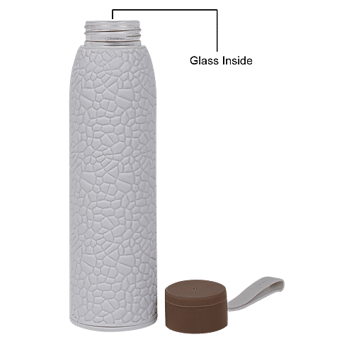 DP Glass Bottle With Plastic Outer - Sky Blue, BB1314, 380 ml  