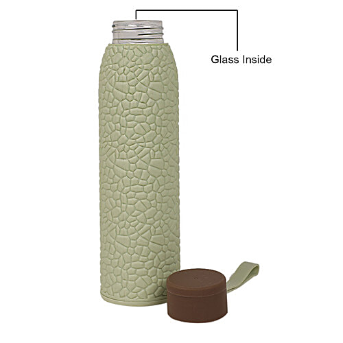 DP Glass Bottle With Plastic Outer - Cream, BB1314, 380 ml  