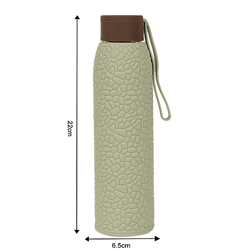 DP Glass Bottle With Plastic Outer - Cream, BB1314, 380 ml  