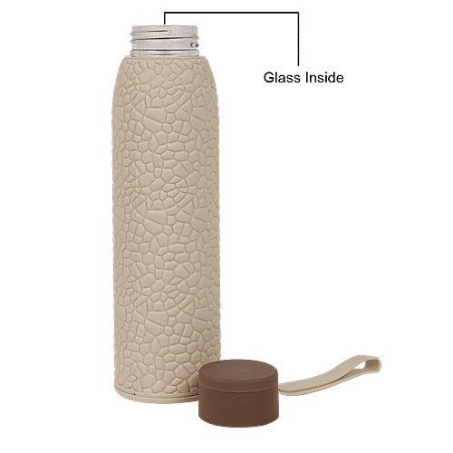 DP Glass Bottle With Plastic Outer - Green, BB1314, 380 ml  