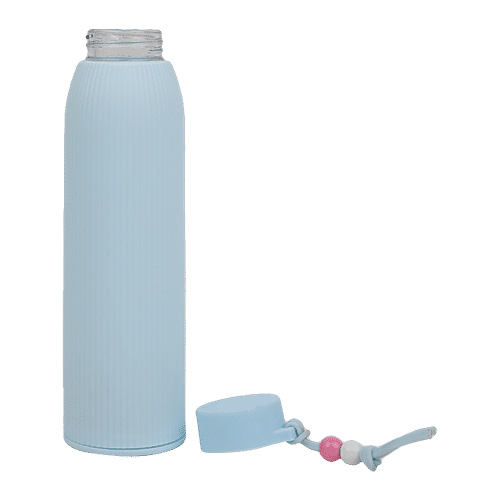 DP Glass Bottle With Plastic Outer  - Blue, BB1315, 400 ml  