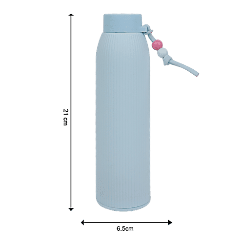 DP Glass Bottle With Plastic Outer  - Blue, BB1315, 400 ml  