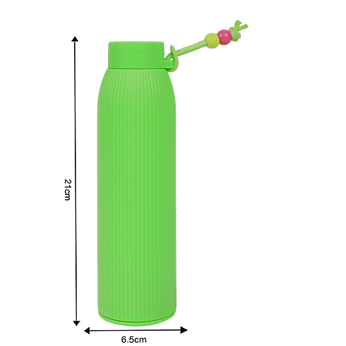 DP Glass Bottle With Plastic Outer - Green, BB1315, 400 ml  