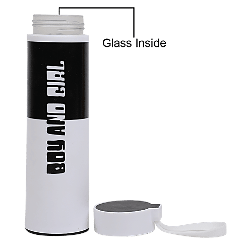 DP Glass Bottle With Plastic Outer - Boy & Girl, BB1316, 400 ml  