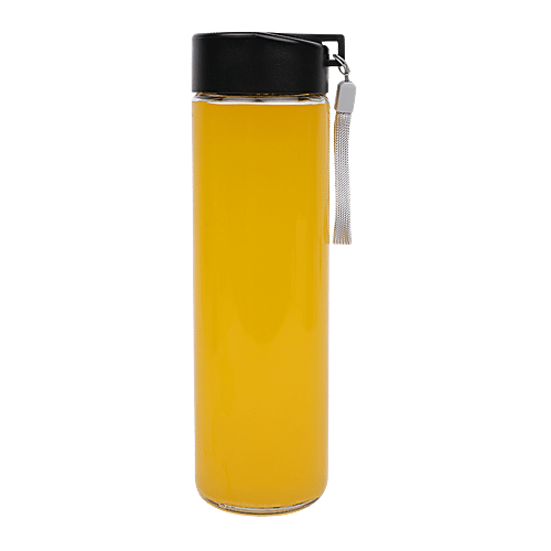 DP Glass Bottle With Removable Fabric Cover - Grey, BB1322, 500 ml  