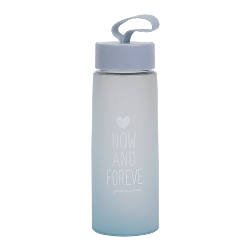 DP Glass Matt Finish Bottle With Plastic Cap - Blue, BB1324, 400 ml  