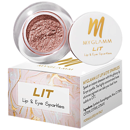 MyGlamm LIT Lip & Eye Sparkles - Regina, 1.1 g
