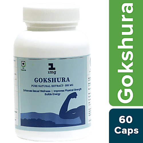 1mg Gokshura - 500 mg, Vigour & Vitality, Potent Extracts, 60 Capsules  Vigour & Vitality