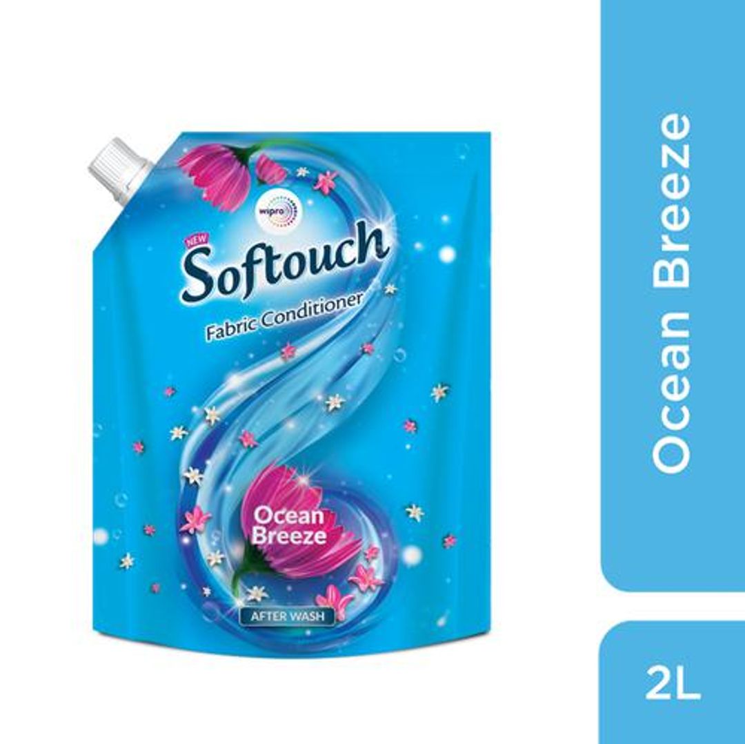 Wipro Softouch After Wash Fabric Conditioner - Ocean Breeze, Fresh Fragrance, 2 l 