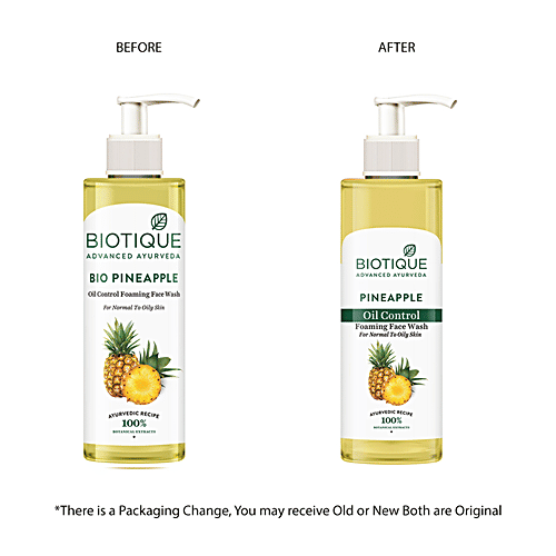 Buy BIOTIQUE Oil Control Foaming Face Wash Pineapple, For Normal To