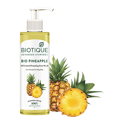 Buy BIOTIQUE Oil Control Foaming Face Wash Pineapple, For Normal To