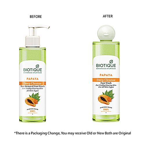 Buy BIOTIQUE Deep Cleanse Face Wash Papaya, For Visibly Glowing Skin