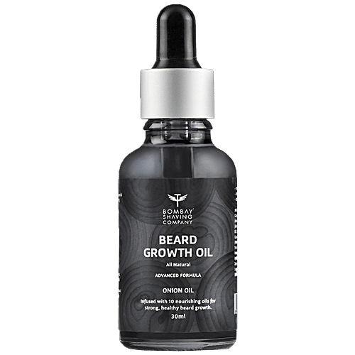 Bombay Shaving Company Beard Growth Onion Oil - 10X Nourishing Oils For Stronger, Fluffier & Shinier Beard, 30 ml  Infused with 10 Nourishing Oils