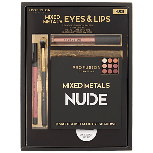 Profusion Cosmetics Mixed Metals Eyes & Lips Set - Nude, 26.9 g  