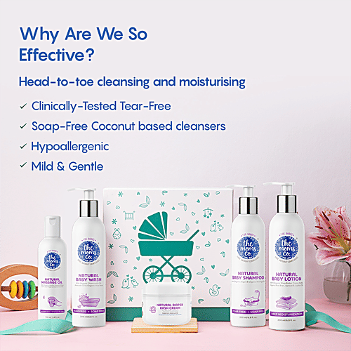 The Moms Co Baby Complete Care Ribbon Gift Box, 5 pcs