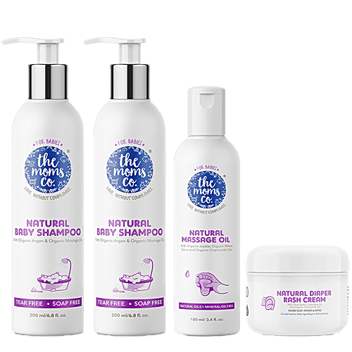 The Moms Co Baby Essentials Ribbon Gift Box, 4 pcs  