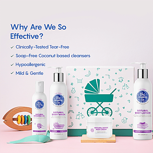 The Moms Co Baby Essentials Ribbon Gift Box, 4 pcs  